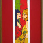 "Double Martini" framed, overall size: 34"x18". Edition of 60. Also available in Black matting. $335.00