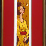 "Moonlight & Wine" framed, overall size: 34"x18", edition of 50. Also available in Mocha matting. $335.00