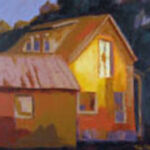 Backyard At Sunset, acrylic on canvas. Image: 24"x30"