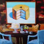 "Have Your Cake..." from my series "Famous Interiors featuring Wayne Thibaud's "Lemon Cake", (1964).