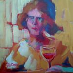 "I'm Listening", image size: 12"x12" acrylic painting